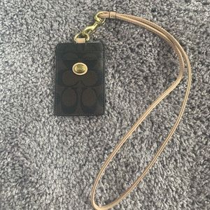 Coach ID Holder with Lanyard